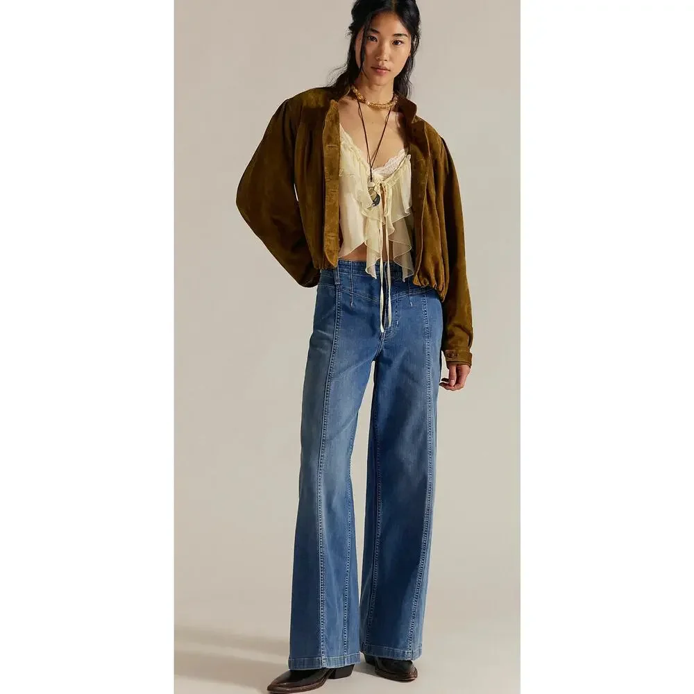 FP We The Free Libre Wide-Leg Jeans Goodie Goodie 30 Boho chic coastal cowgirl